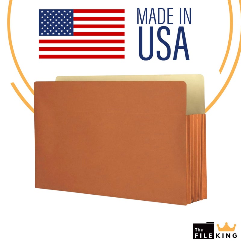 The File King Expanding Accordion File Folder - Legal Size | Box of 10 Redropes | 5.25â€ Expansion | Store and Organize Papers | Keep Records in One Place | Save Time Searching - Image 5
